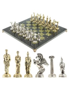 Шахматы с металлическими фигурами Битва 40на40 см змеевик 122622 Lavochkashop