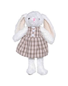 Игрушка Крольчиха в платье Rabbit 21 см мягкая полиэстер бежевая Kuchenland