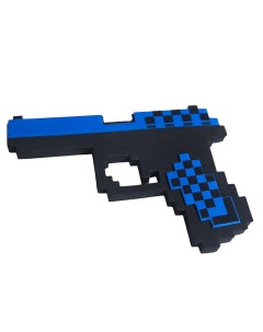 Пистолет игрушечный Глок 17 8Бит Синий пиксельный 22см Pixel crew