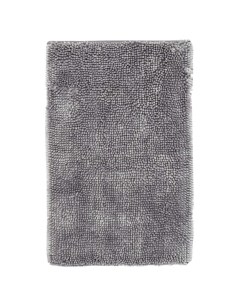 Коврик для ванной комнаты 50х80 см полиэстер резина серебристо серый Fur Basic Kuchenland
