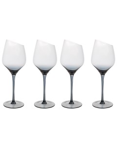 Бокал для белого вина 460 мл 4 шт стекло серый Charm L Color Kuchenland