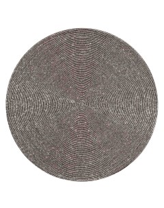 Салфетка под приборы 36 см бисер круглая серебристо серая Rotation beads Kuchenland
