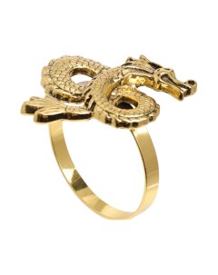 Кольцо для салфеток 4 см металл золотистое Дракон Dragon dayron Kuchenland