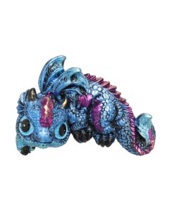 Магнит 7 см полирезин синий радужный Дракон Dragon blu Kuchenland