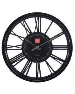 Часы настенные 33 см круглые черные Graphic Kuchenland