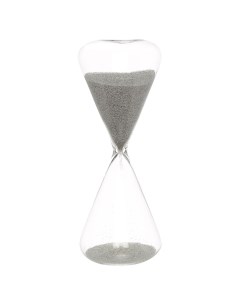 Часы песочные 16 см 2 мин с блестками внутри стекло блестки серебристые Actress Kuchenland
