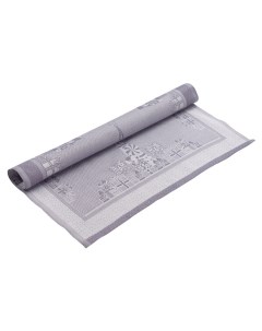 Салфетка из хлопка фиолетово серого цвета с рисунком Щелкунчик new year essential 53х53с Tkano