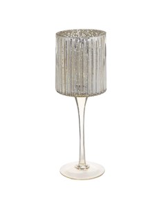 Подсвечник 25 см на ножке стекло шампань Metallic glow Kuchenland