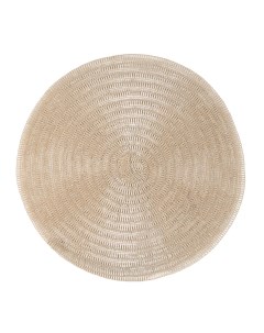 Салфетка под приборы 38 см полипропилен круглая песочно серебристая Swell Kuchenland