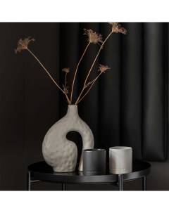 Свеча ароматическая 9 см в подсвечнике керамика черная Black forest B W Kuchenland