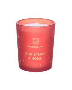 Свеча ароматическая 6 см в подсвечнике красная Pomegranate Wildberry Christmas home Kuchenland