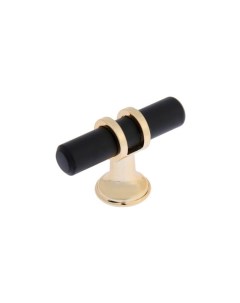 Ручка кнопка d 12 цвет черный с золотом Cappio