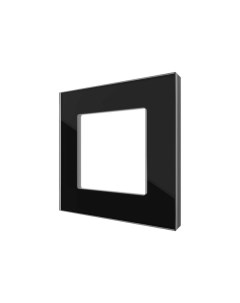 Однопостовая рамка стеклянная черная Эстетика GL P101 BCG Cgss