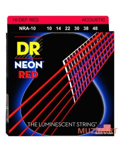 NRA 10 HI DEF NEON Струны для акустической гитары Dr