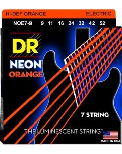 NOE7 9 HIGH DEF NEON Струны для 7 струнной электрогитары Dr