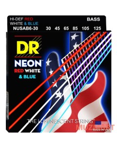 NUSAB6 30 HIGH DEF NEON Струны для 6 струнной бас гитары Dr