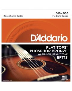 Струны для акустической гитары D ADDARIO EFT 13 D`addario
