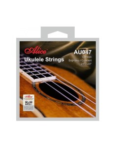Комплект струн для укулеле сопрано концерт карбон AU047 Alice