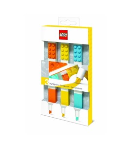 Набор ных маркеров 3 шти оранжевый желтый голубой Lego