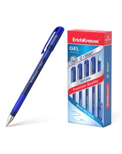 Ручка гелевая Erich Krause G Star синяя 0 5 мм Erich krause