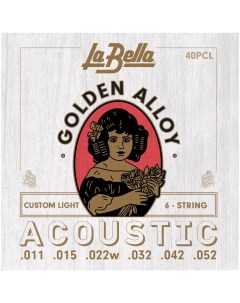 Струны для акустической гитары 40 PCL La bella