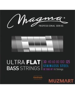 BE156SUF Струны с плоской обмоткой для 6 струнной бас гитары Magma strings