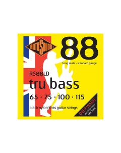 RS88LD BLACK NYLON FLATWOUND BASS STRINGS струны для бас гитары сталь 65 115 Rotosound