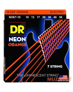 NOE7 10 HIGH DEF NEON Струны для 7 струнной электрогитары Dr