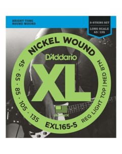 Струны для бас гитары DAddario EXL165 5 D`addario