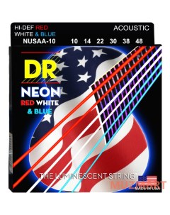 NUSAA 10 HI DEF NEON Струны для акустической гитары Dr