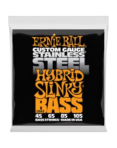 Струны 2843 Stainless Steel Slinky Hybrid 45 105 для бас гитары Ernie ball