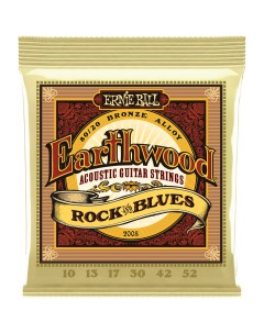 Струны для акустической гитары 2008 Earthwood 80 20 Bronze Rock Blues 10 52 Ernie ball