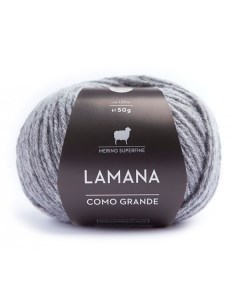 Пряжа для вязания Como Grande 42 M светло серый Lamana