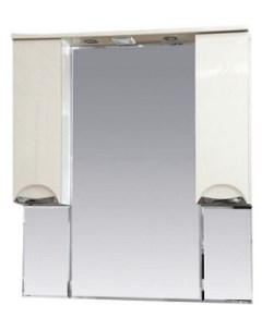 Зеркало шкаф Жасмин 95 с подсветкой белый Misty