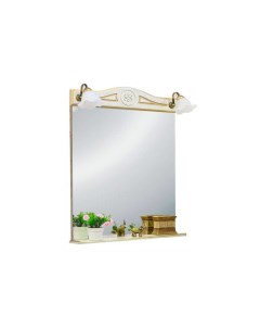 Зеркало Адель 82 белое патина золото Sanflor
