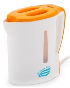 Чайник электрический Мая 1 500 Вт белый оранжевый 0 5 л пластик Великие-реки