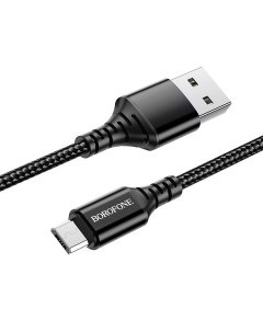 Дата кабель BX54 Ultra bright USB micro USB 1 м черный Borofone