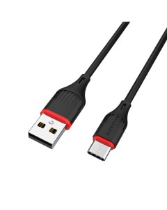 Дата кабель BX17 Enjoy USB USB Type C 1 м черный Borofone