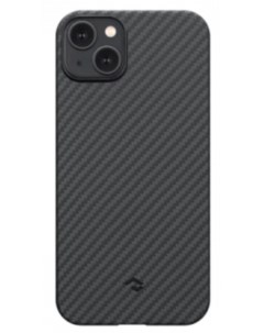Чехол крышка для iPhone 14 кевлар черно серый Pitaka