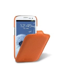 Кожаный чехол Jacka Type для Samsung Galaxy SIII GT I9300 I9308 оранжевый Melkco