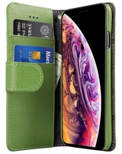 Кожаный чехол книжка Wallet Book Type для Apple iPhone 11 Pro Max зеленый Melkco