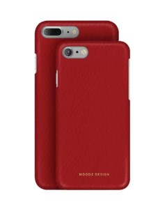 Кожаный чехол для iPhone 8 Plus 7 Plus Floater leather Hard Rossa красный Moodz