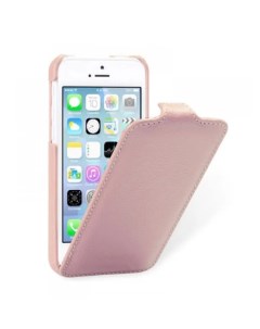 Кожаный чехол Jacka Type для Apple iPhone 5C розовый Melkco