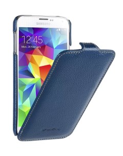 Кожаный чехол книжка Jacka Type для Samsung Galaxy S5 синий Melkco
