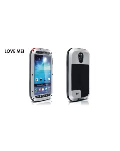 Влагозащищенный чехол POWERFUL для Samsung Galaxy S4 GT I9500 серебристый Love mei