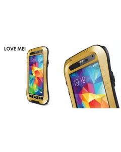Влагозащищенный чехол POWERFUL Waistline version для Samsung Galaxy S5 золотистый Love mei
