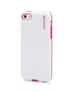 Силиконовый чехол SJ Vika для Apple iPhone 5C белый с красным Capdase