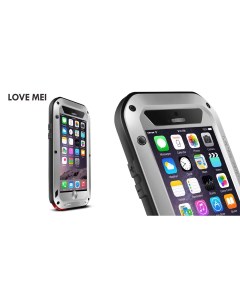 Влагозащищенный чехол POWERFUL для Apple iPhone 6 6S Plus 5 5 серебристый Love mei