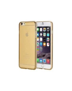 Силиконовый Чехол Slim Jacket для Apple iPhone 6 6S Plus 5 5 прозрачный золотистый Rock