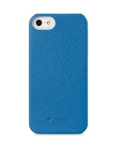 Кожаный чехол Snap Cover для Apple iPhone 5 5S SE синий Melkco